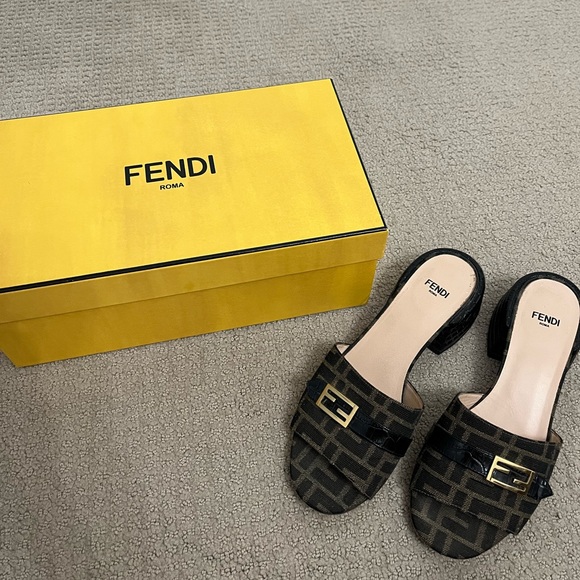 Fendi Monogram Heeled Sandals - Picture 7 of 8